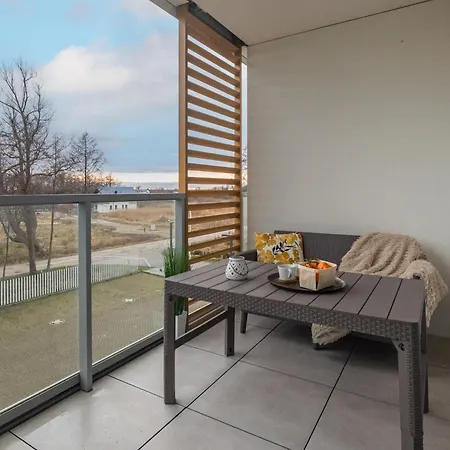 Coast With Large, Furnished Balcony In By Renters Apartment Gaski (Koszalin)